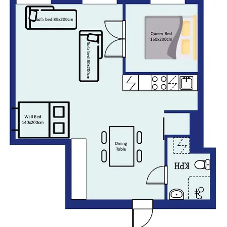 Appartement Bright Center Flat, Sleeps 6 *